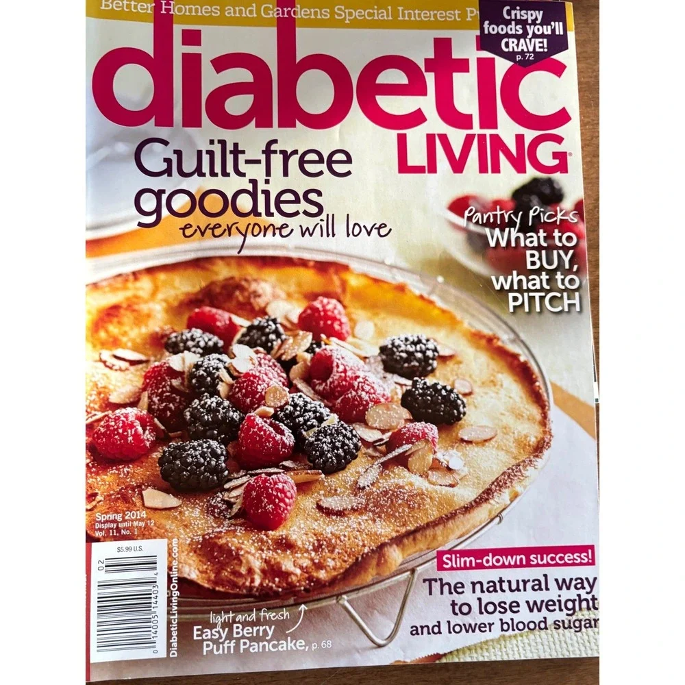 Lot of 6 Diabetic Living Diabetes Self-Management Magazines 2014 Healthy Recipes
